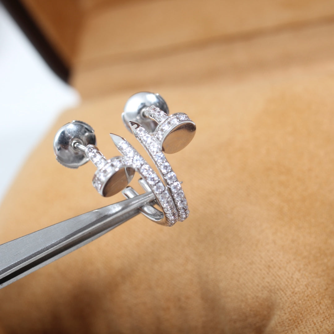 [Cyra] JUSTE OHRRINGE 12,75 MM SILBER DIAMANT