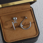 [Cyra] JUSTE OHRRINGE 12,75 MM SILBER DIAMANT