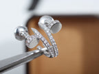 [Cyra] JUSTE OHRRINGE 12,75 MM SILBER DIAMANT