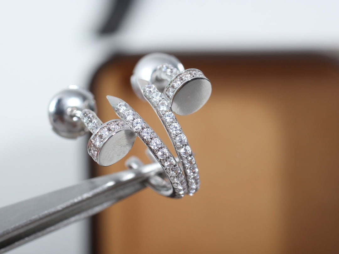 [Cyra] JUSTE OHRRINGE 12,75 MM SILBER DIAMANT