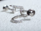 [Cyra] JUSTE OHRRINGE 12,75 MM SILBER DIAMANT