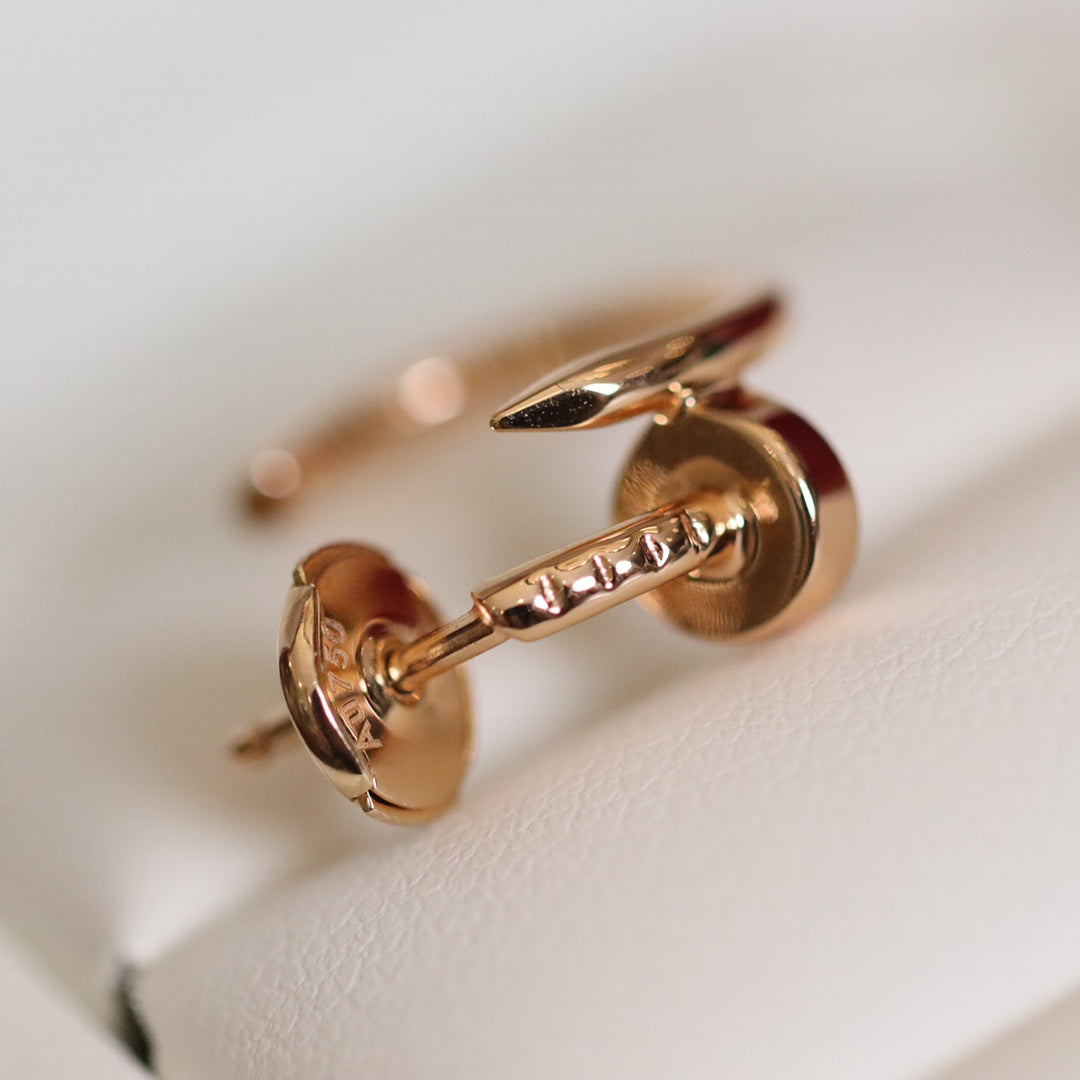 [Cyra]  JUSTE EARRINGS PINK GOLD