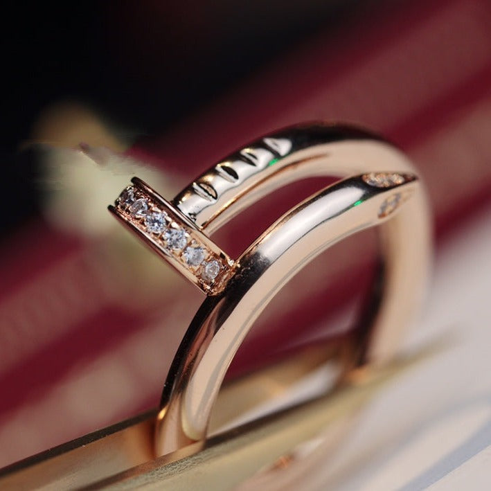 [Cyra]  ジャスト リング 2.65MM ピンクゴールド ダイヤモンド