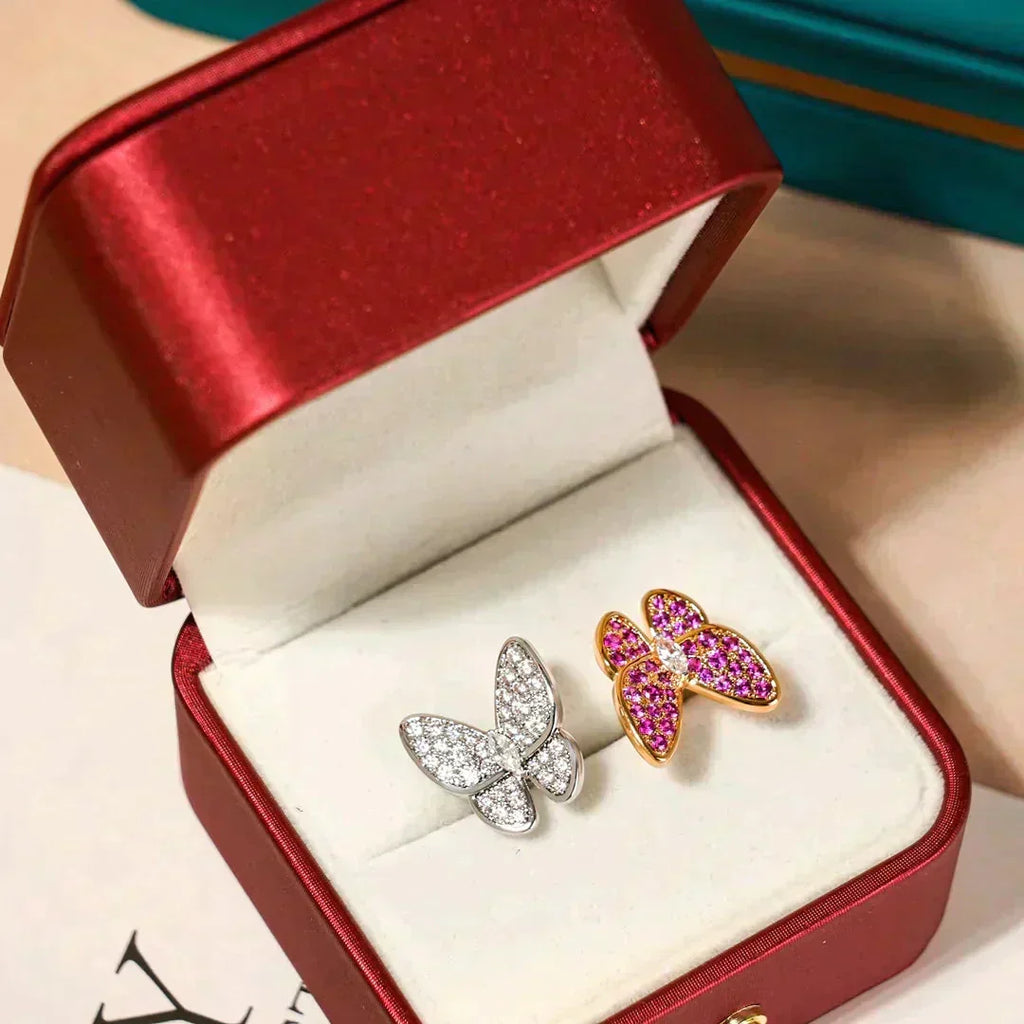[Cyra]  TWIN BUTTERFLY DIAMOND RING