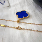 [Cyra]  CLOVER 25MM NECKLACE TURQUOISE ROSE GOLD