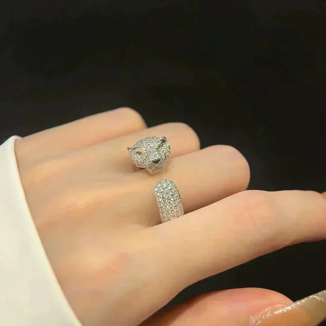 [Cyra]  PANTHERE 5.5MM ALL DIAMOND RING