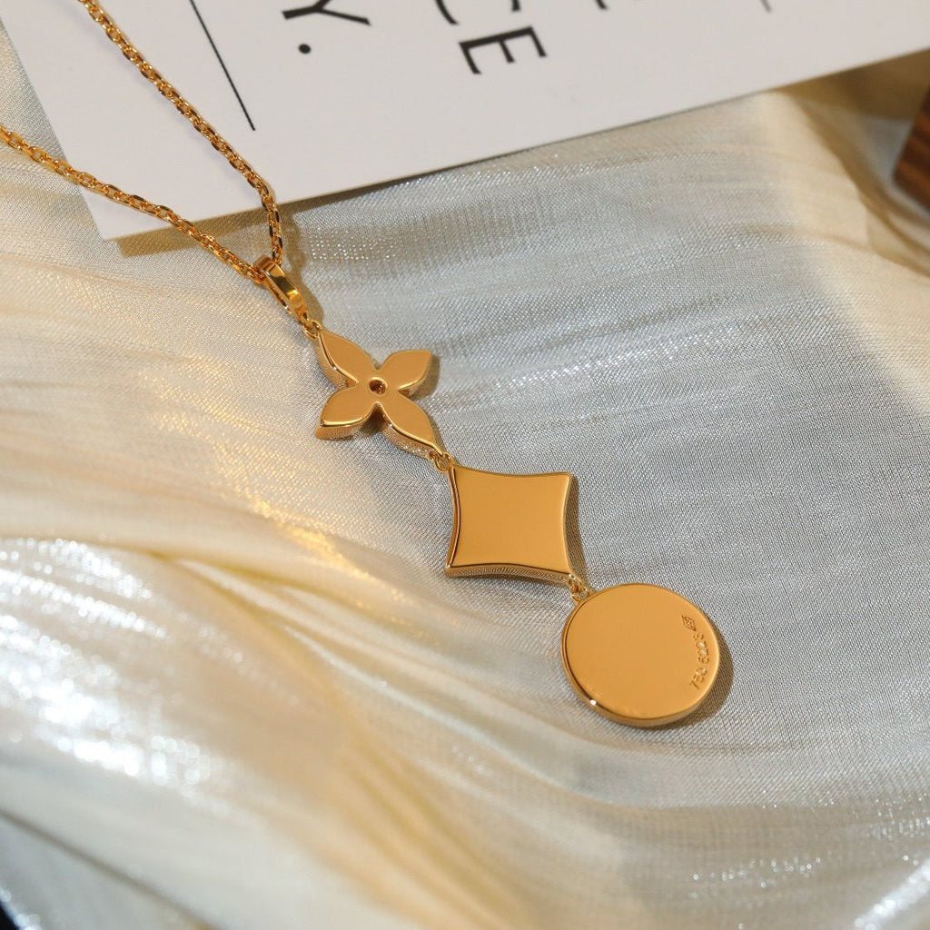 [Cyra] KETTE MIT STERN- UND SONNENDIAMANT IN ROSÉGOLD