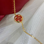 [Cyra]  SUN PEDANT CARNELIAN BRACELET