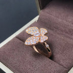 [Cyra] SCHMETTERLING-RING AUS ROSÉGOLD MIT DIAMANTEN