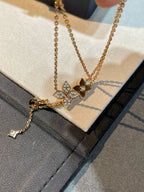 [Cyra]  STAR BLOSSOM NECKLACE PINK GOLD DIAMONDS