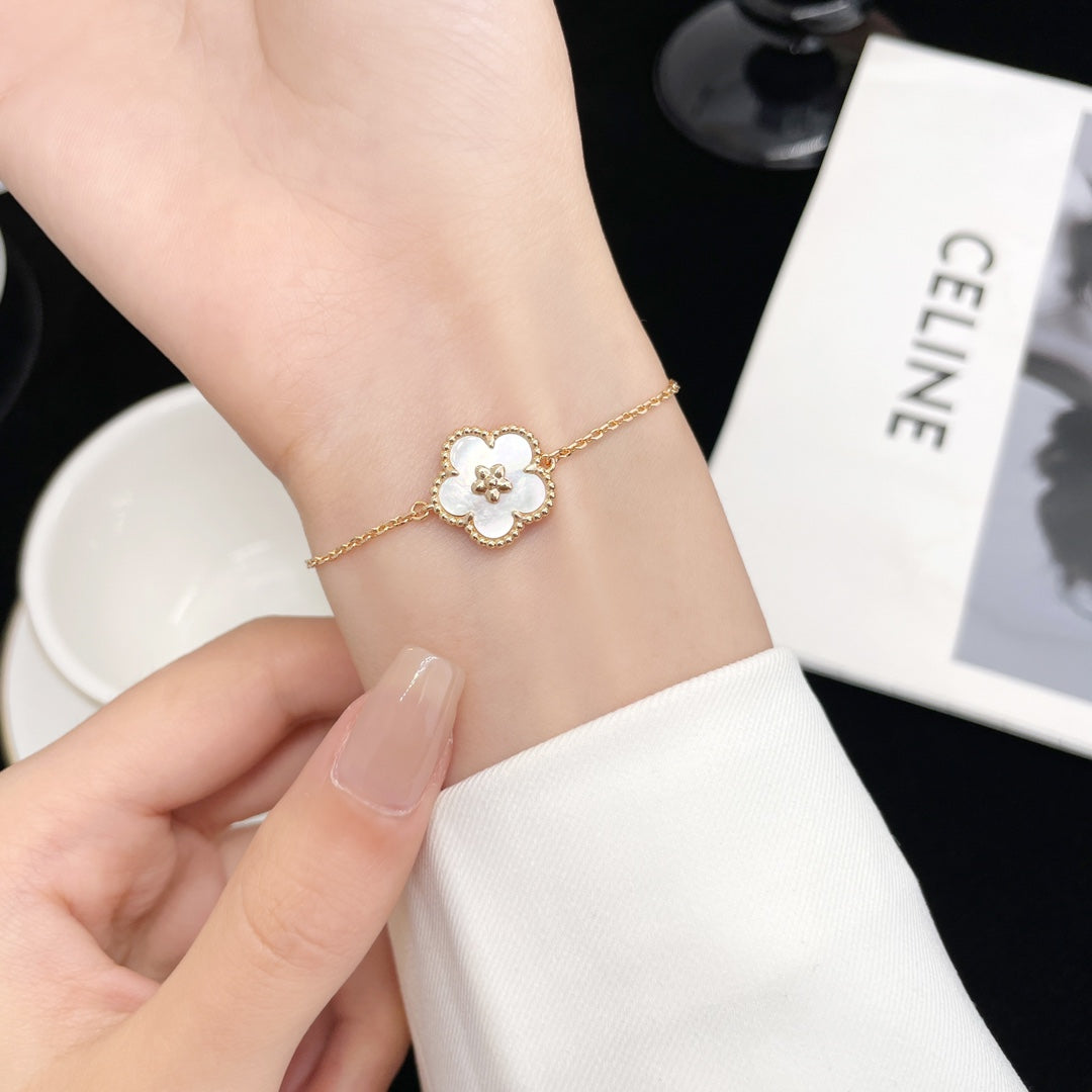 [Cyra] ARMBAND LUCKY SPRING ROSÉGOLD MOP