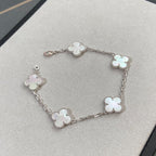[Cyra] New CLOVER WHITE PEARL MOP 5 MOTIF BRACELET COLLECTION
