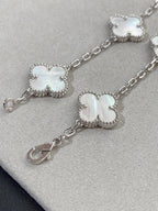 [Cyra] New CLOVER WHITE PEARL MOP 5 MOTIF BRACELET COLLECTION