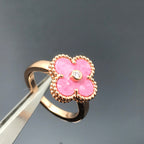 [Cyra] CLOVER RHODONIT RING IN ROSÉGOLD
