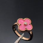 [Cyra] CLOVER RHODONIT RING IN ROSÉGOLD