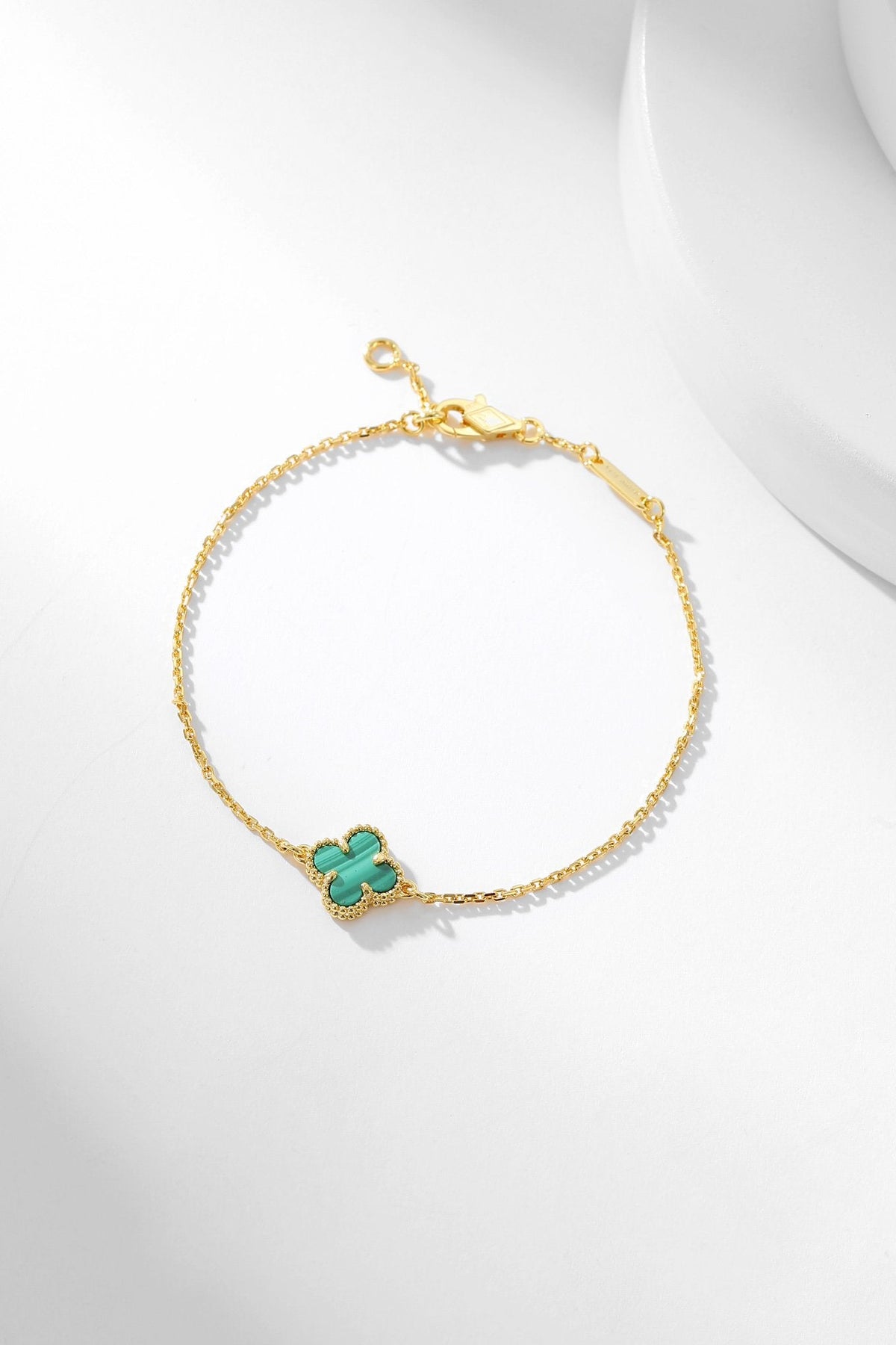 [Cyra] KLEEBLATT-ARMBAND MALACHIT 1 MOTIV