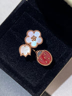 [Cyra]  ラッキー3モチーフ ローズゴールドリング