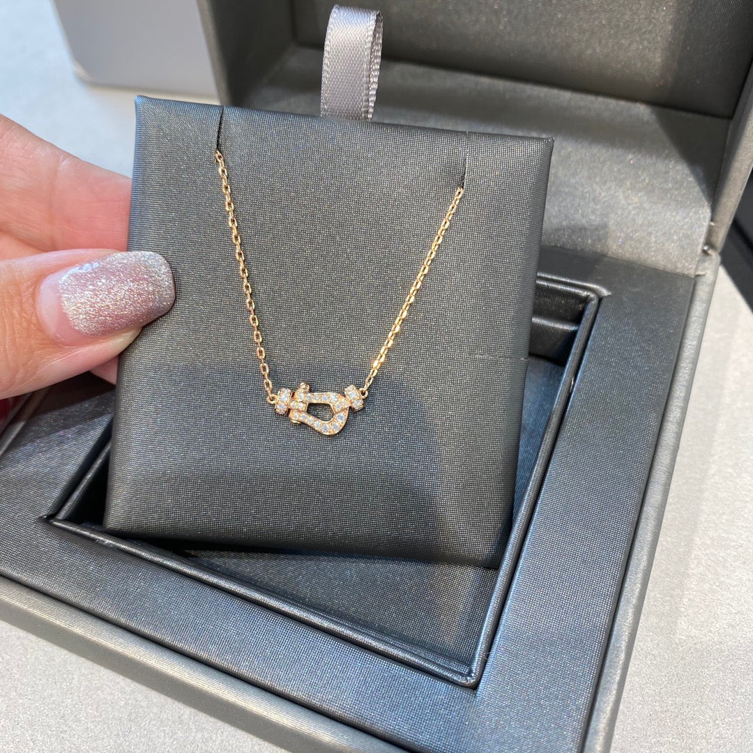 [Cyra]  FORCE 10 DIAMOND PINK GOLD NECKLACE MINI MODEL