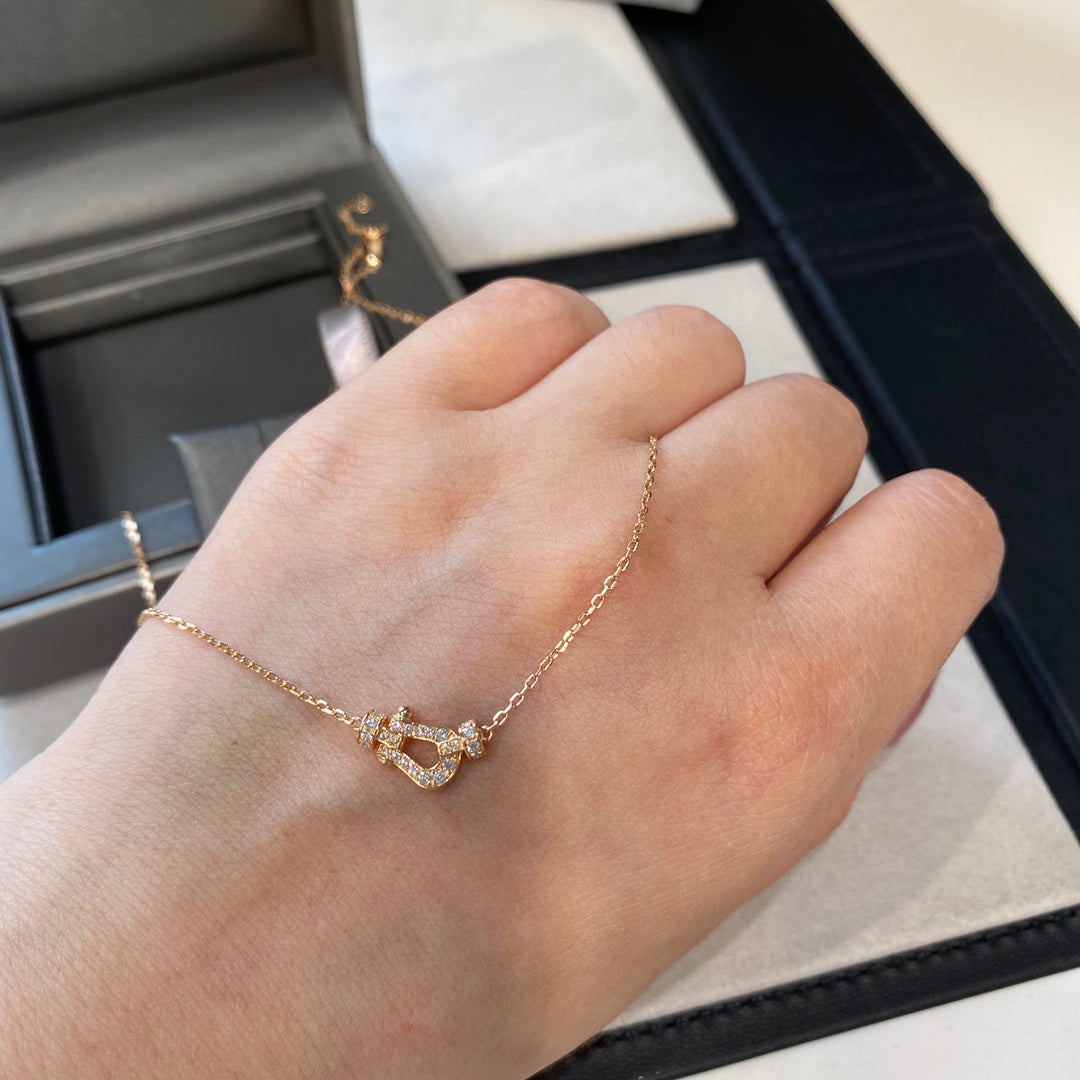 [Cyra]  FORCE 10 DIAMOND PINK GOLD NECKLACE MINI MODEL