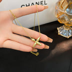 [Cyra]  LOUISETTE GOLD NECKLACE