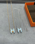 [Cyra]  POP H SKY BLUE NECKLACE