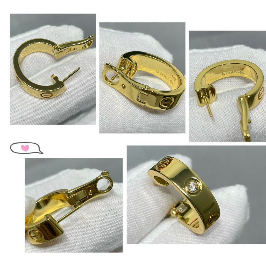 [Cyra] LOVE 5,5-MM-OHRRINGE MIT 1 DIAMANTEN