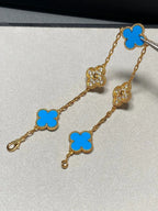 [Cyra] New CLOVER 5 MOTIF BLUE AGATE BRACELET COLLECTION