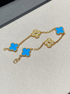 [Cyra] New CLOVER 5 MOTIF BLUE AGATE BRACELET COLLECTION
