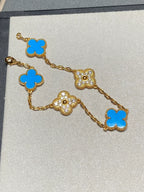 [Cyra] New CLOVER 5 MOTIF BLUE AGATE BRACELET COLLECTION