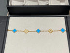 [Cyra] New CLOVER 5 MOTIF BLUE AGATE BRACELET COLLECTION