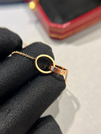 [Cyra]  LIEBESKETTE DOPPELRING ROSÉGOLD