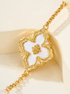 [Cyra] B.C.L EMAILLIERTES Drei-Blumen-Armband (Trompete)