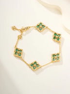 {"[Cyra] B.C.L ENAMELED Five-Flower Bracelet£¨Various Colors)" : "[Cyra] B.C.L EMAILLIERTES Fünf-Blüten-Armband (verschiedene Farben)"}