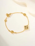 [Cyra] B.C.L EMAILLIERTES Ein-Blumen-Armband (Verschiedene Farben)