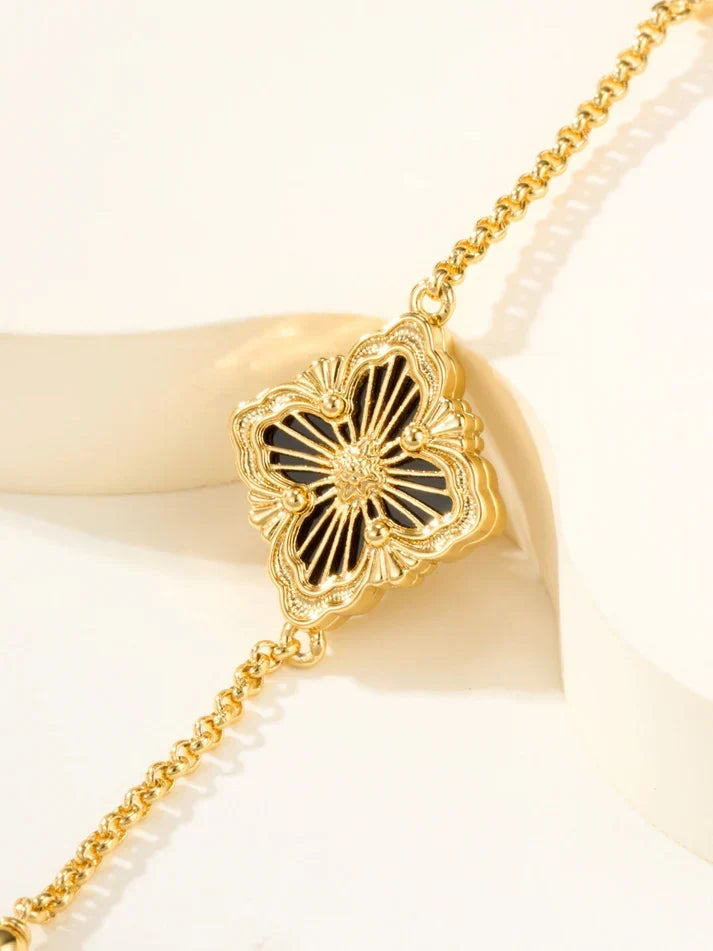 [Cyra] B.C.L EMAILLIERTES Ein-Blumen-Armband (Verschiedene Farben)