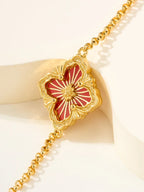 [Cyra] B.C.L EMAILLIERTES Ein-Blumen-Armband (Verschiedene Farben)