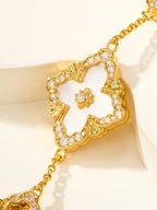 [Cyra] B.C.L EMAILLIERTES Fünf-Blüten-Armband (Verschiedene Farben) GROSSE GRÖSSE