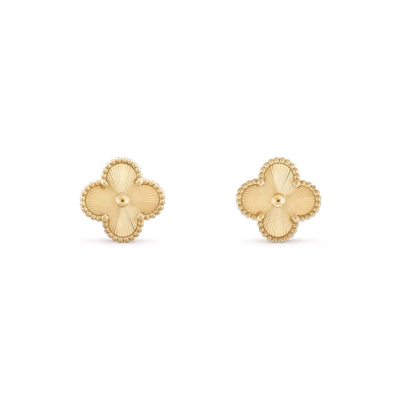 [Cyra]  CLOVER MINI 9.5MM LASER EARRINGS