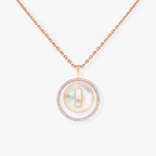 [Cyra]   MOVE 1 DIAMOND KETTE AUS WEISSEM PERLMUTT UND ROSÉGOLD MIT DIAMANTEN