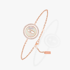 [Cyra]   MOVE ARMBAND AUS ROSÉGOLD MIT WEISSEM PERLMUTT UND DIAMANTEN