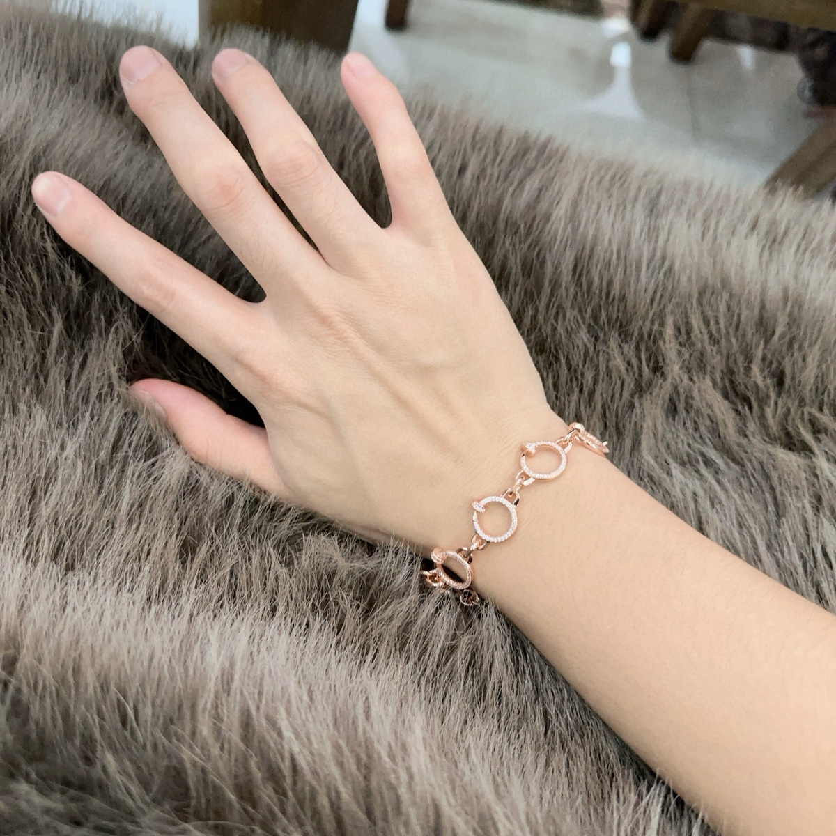 [Cyra] ARMBAND LOVE&JUSTE MIT DIAMANTEN