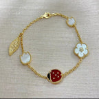 [Cyra]  LUCKY SPRING 5 MOTIF BRACELET