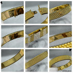 [Cyra]   PERLEE DIAMANTARMBAND, 5-REIHIGES DIAMANTBESETZTES DESIGN