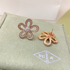 [Cyra] FLOWEACE FULL-DIAMOND FLOWER EARRINGS
