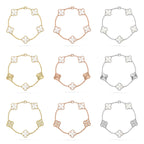 [Cyra] New CLOVER WHITE PEARL MOP 5 MOTIF BRACELET COLLECTION