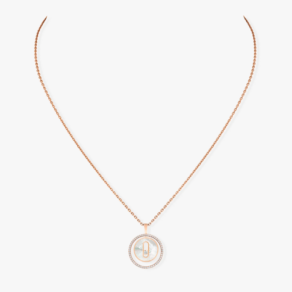 [Cyra]   MOVE 1 DIAMOND KETTE AUS WEISSEM PERLMUTT UND ROSÉGOLD MIT DIAMANTEN