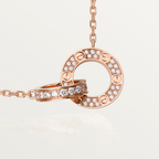 [Cyra] LOVE 7,6-MM-HALSKETTE ROSEGOLD UND SILBER VOLLDIAMANT