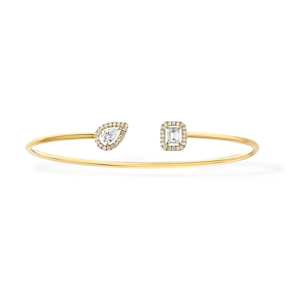 [Cyra] JONC FLEX MY TWIN TOI & MOI SILBER-DIAMANT-ARMBAND