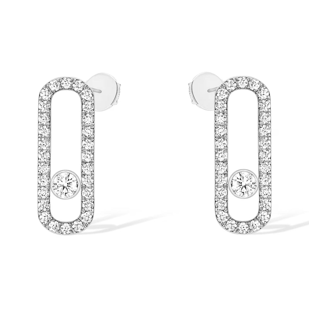 [Cyra] MOVE UNO STUD-OHRRINGE MIT DIAMANTBESATZ