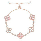 [Cyra]  CLOVER 5 MOTIF PINK BLUE RED WHITE BRACELET
